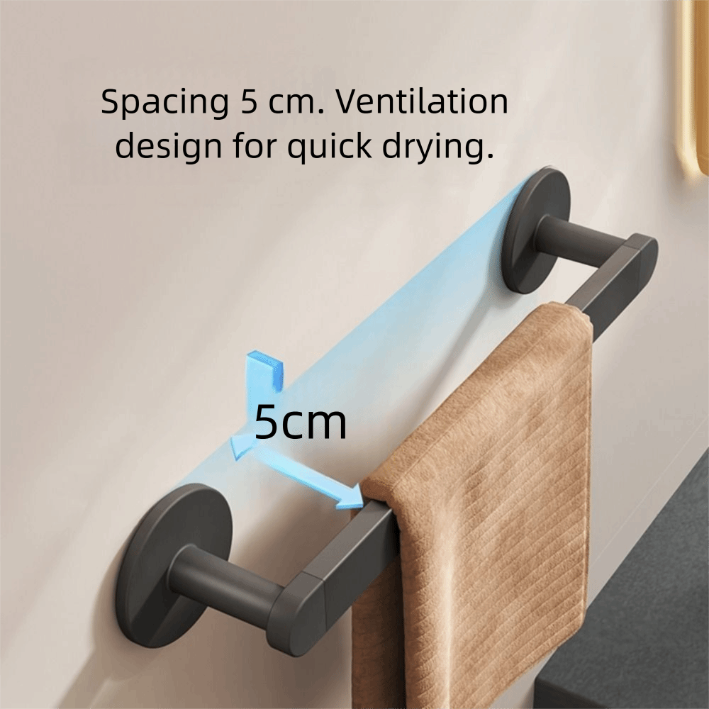 Durable Adhesive Bamboo Wooden Towel Rack Waterproof Toilet Storage Bathroom Organizer Wall-Mounted No Drill Shelf Bathroom