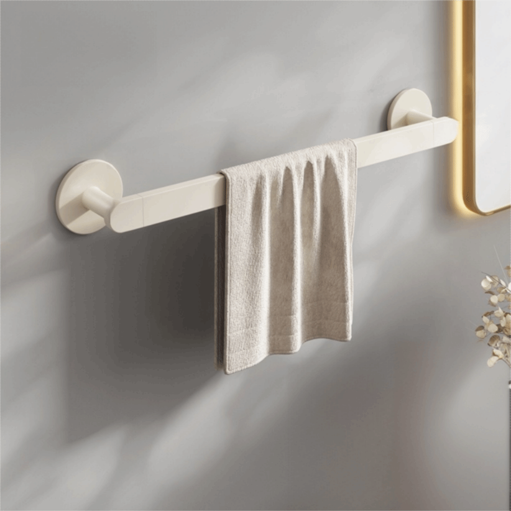 Durable Adhesive Bamboo Wooden Towel Rack Waterproof Toilet Storage Bathroom Organizer Wall-Mounted No Drill Shelf Bathroom