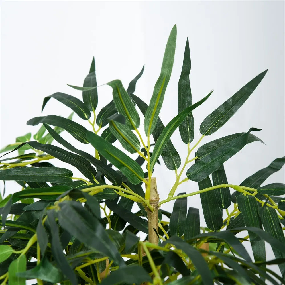 Outsunny Artificial bamboo with flower pot plant leaves realistic decorative