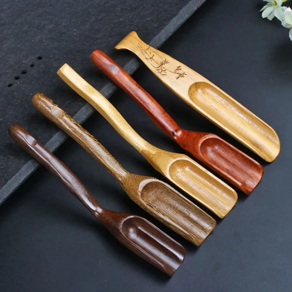 High Quality Portable Tea Scoop Chinese Retro Style Natural Bamboo Teaspoon Spoon Accessories Kongfu Tea Delicate Tea Shovel