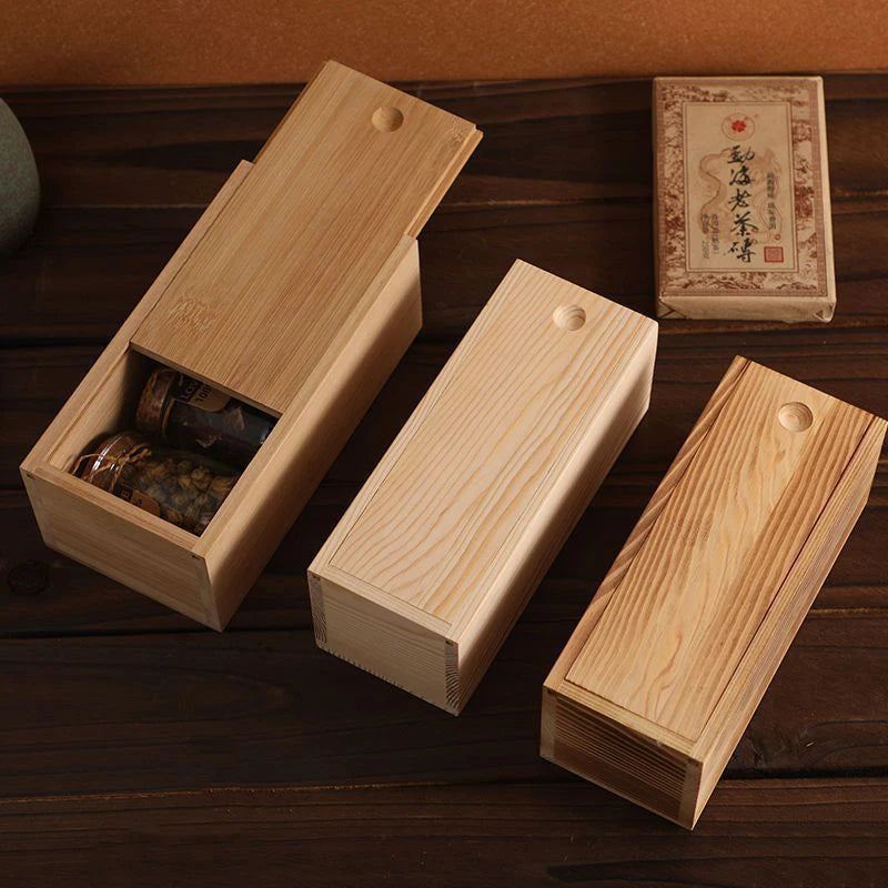 Bamboo Box Creative Desktop Organizer Wooden Storage Box Poker Case Box Cookies Storage Holder Gift Table Decorations