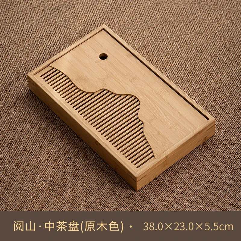 Exquisite Bamboo Tray Water Storage Tea Table Trays Decorative Chinese Tea Accessories Custom Tea Ceremony Tray Teapot Storage