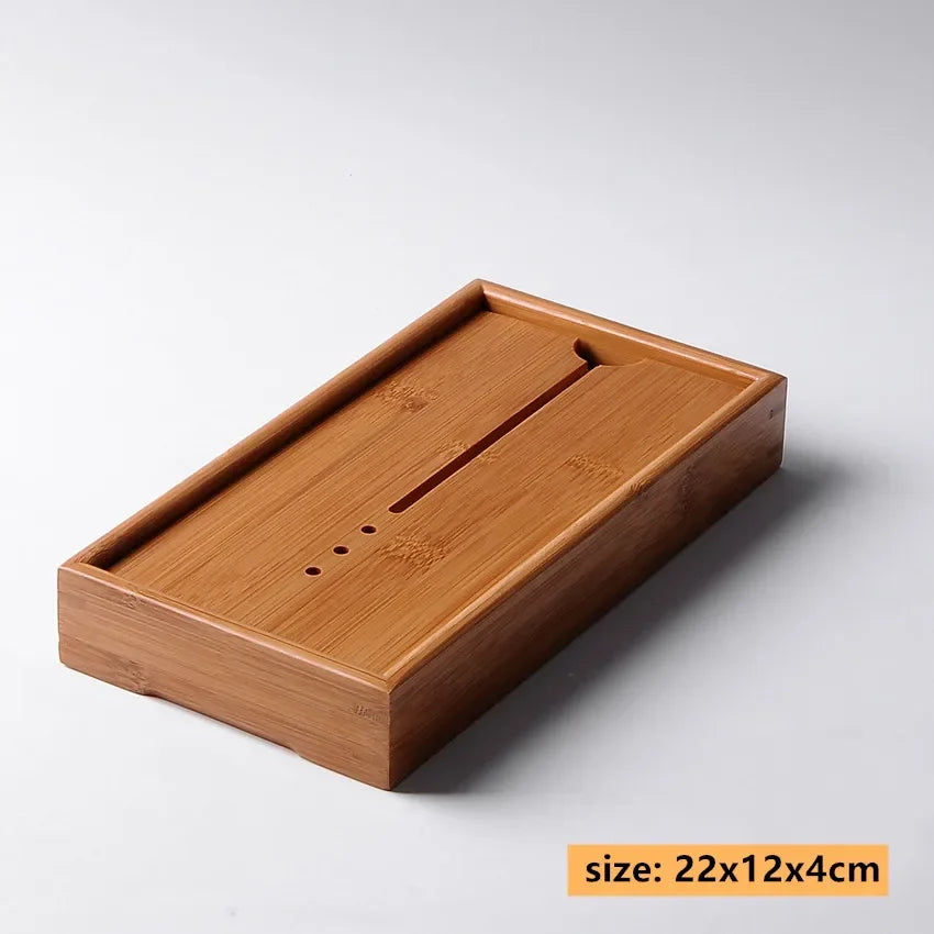Exquisite Bamboo Tray Water Storage Tea Table Trays Decorative Chinese Tea Accessories Custom Tea Ceremony Tray Teapot Storage