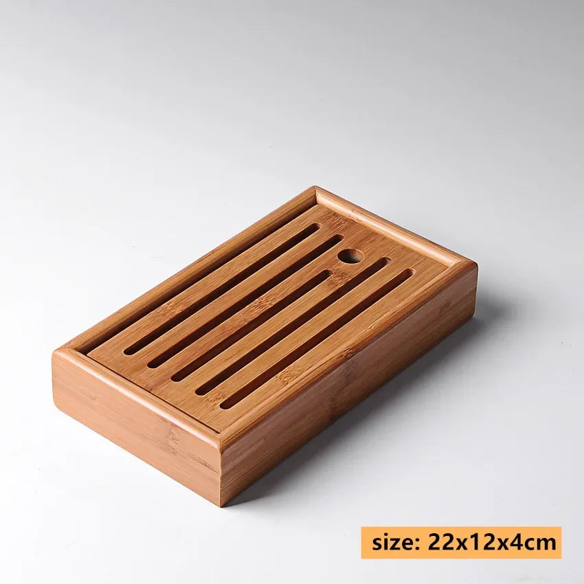 Exquisite Bamboo Tray Water Storage Tea Table Trays Decorative Chinese Tea Accessories Custom Tea Ceremony Tray Teapot Storage