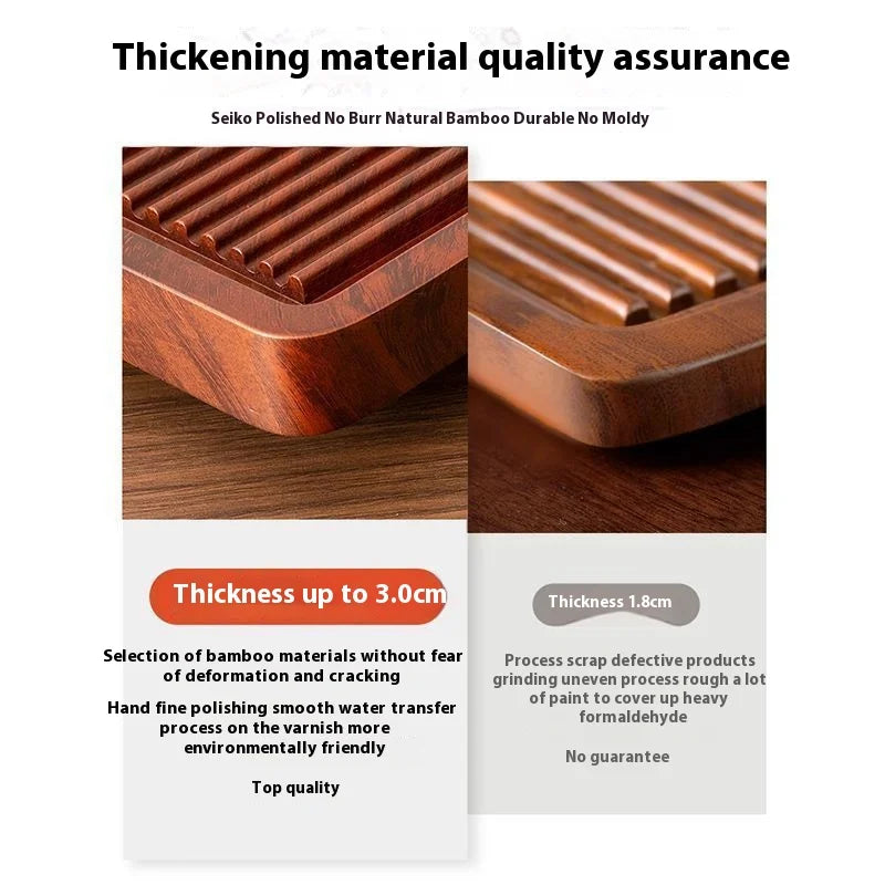 GIANXI 50cm Home And Kitchen Tea Tray Coffee And Tea Set Bamboo Tray For Chaban Tea Table Office Puer Tea Chinese Serving Tray