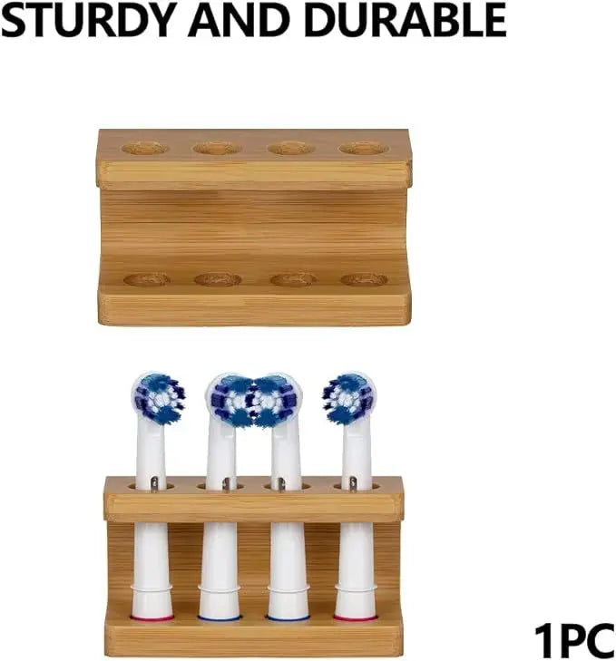 2/3/4 Slots Electric Toothbrush Head Holder Rack Mini Portable Durable Hotel Non Slip Freestanding Natural Bathroom Bamboo Stand