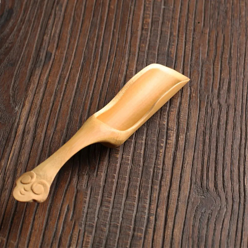 1Pc Japanese-style Natural Bamboo Rattan Tea Scoop Tea Shovel Tea Leaves Chooser Holder Spoon for Tea Honey Coffee High Quality