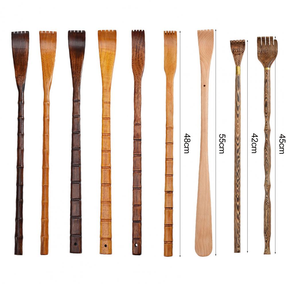 Backscratcher Wood Made From Bamboo etc Comfortable Anti-itch Long Handle Handheld Body Stick Back Massager Household Products
