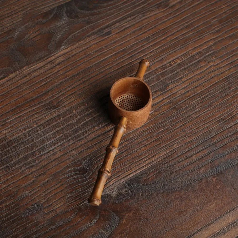 1Pc Japanese-style Natural Bamboo Rattan Tea Scoop Tea Shovel Tea Leaves Chooser Holder Spoon for Tea Honey Coffee High Quality