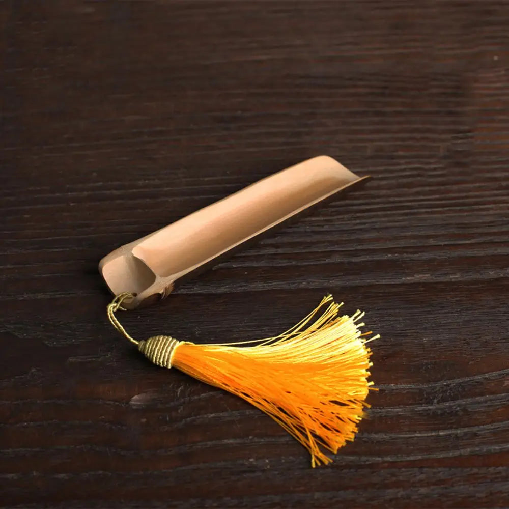 1Pc Japanese-style Natural Bamboo Rattan Tea Scoop Tea Shovel Tea Leaves Chooser Holder Spoon for Tea Honey Coffee High Quality