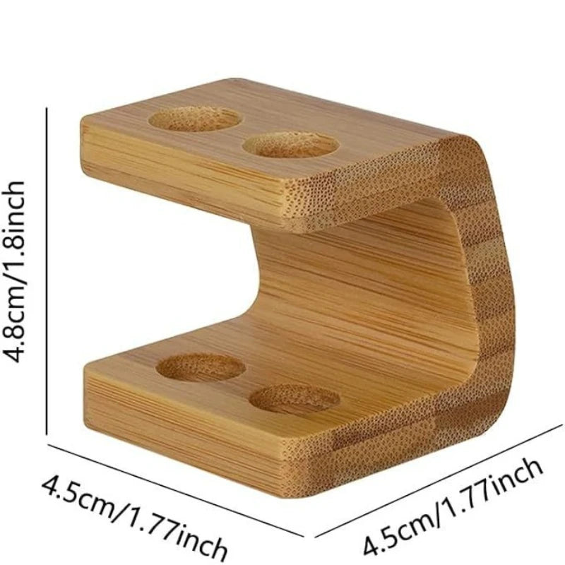 2/3/4 Slots Electric Toothbrush Head Holder Rack Mini Portable Durable Hotel Non Slip Freestanding Natural Bathroom Bamboo Stand