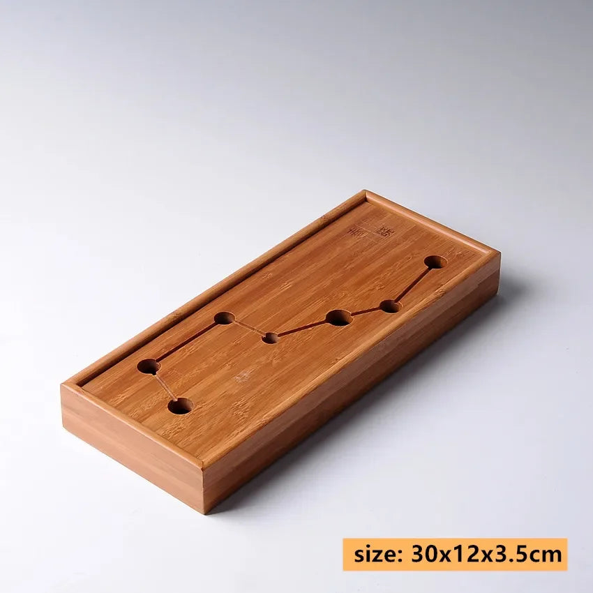 Exquisite Bamboo Tray Water Storage Tea Table Trays Decorative Chinese Tea Accessories Custom Tea Ceremony Tray Teapot Storage