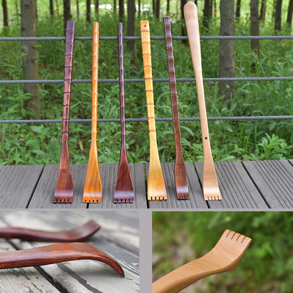 Backscratcher Wood Made From Bamboo etc Comfortable Anti-itch Long Handle Handheld Body Stick Back Massager Household Products