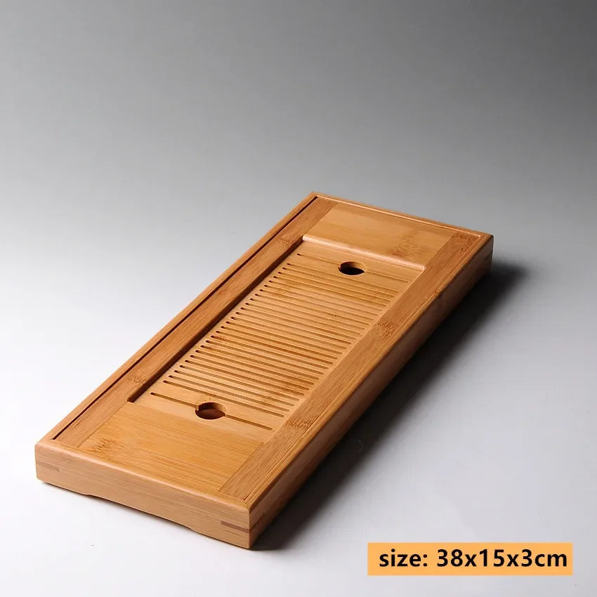 Exquisite Bamboo Tray Water Storage Tea Table Trays Decorative Chinese Tea Accessories Custom Tea Ceremony Tray Teapot Storage
