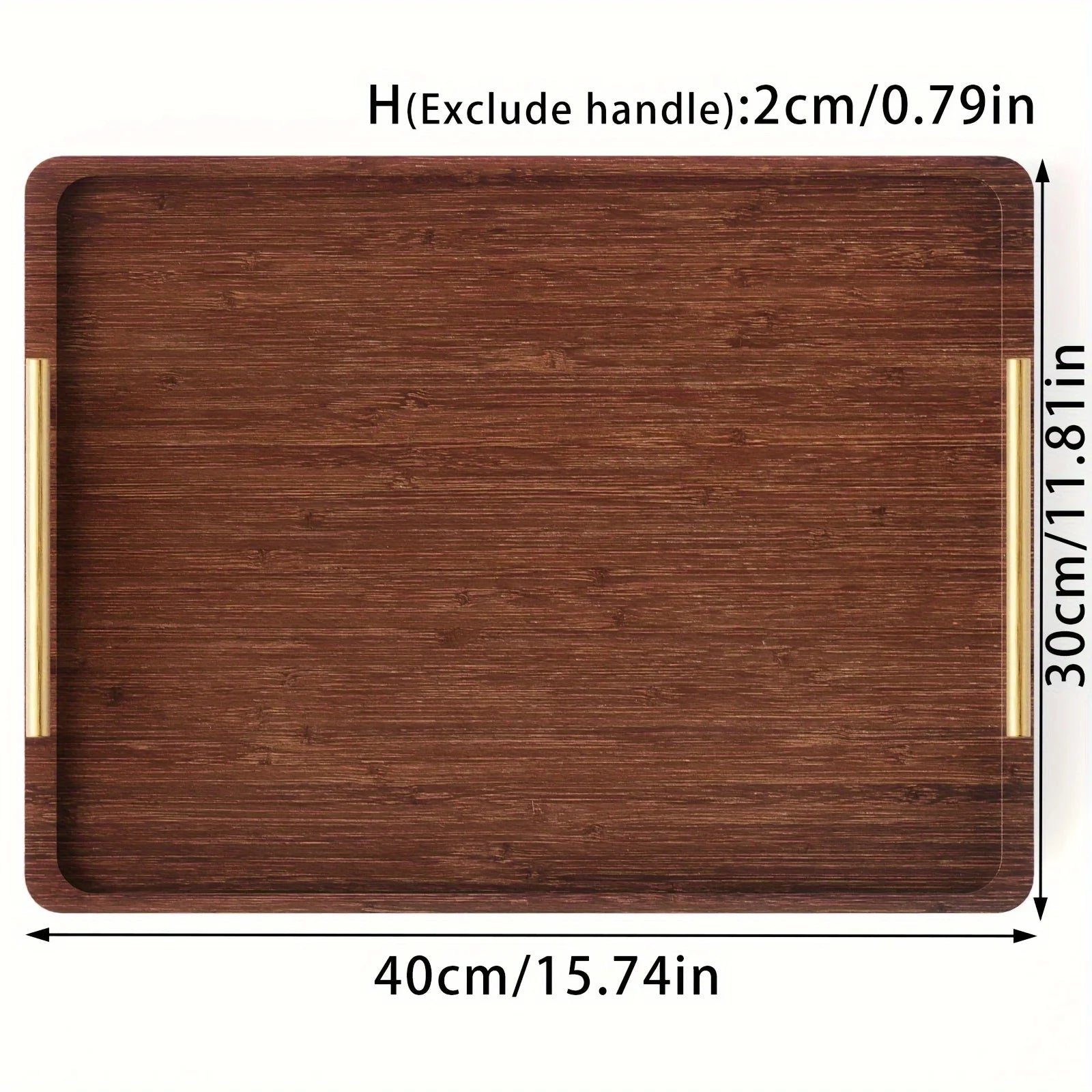 1pc brown bamboo trays with handles,kitchen counter storage trays,dining service trays,home decoration trays,living room bedside