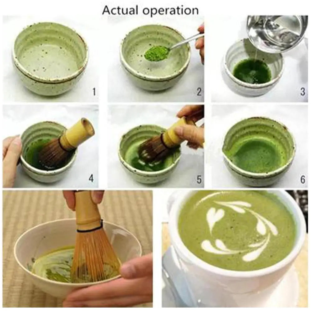 Kitchen Accessories 100 Matcha Green Tea Powder Whisk Teaware Japanese Ceremony Bamboo Chasen Tea Tool Tea Brush