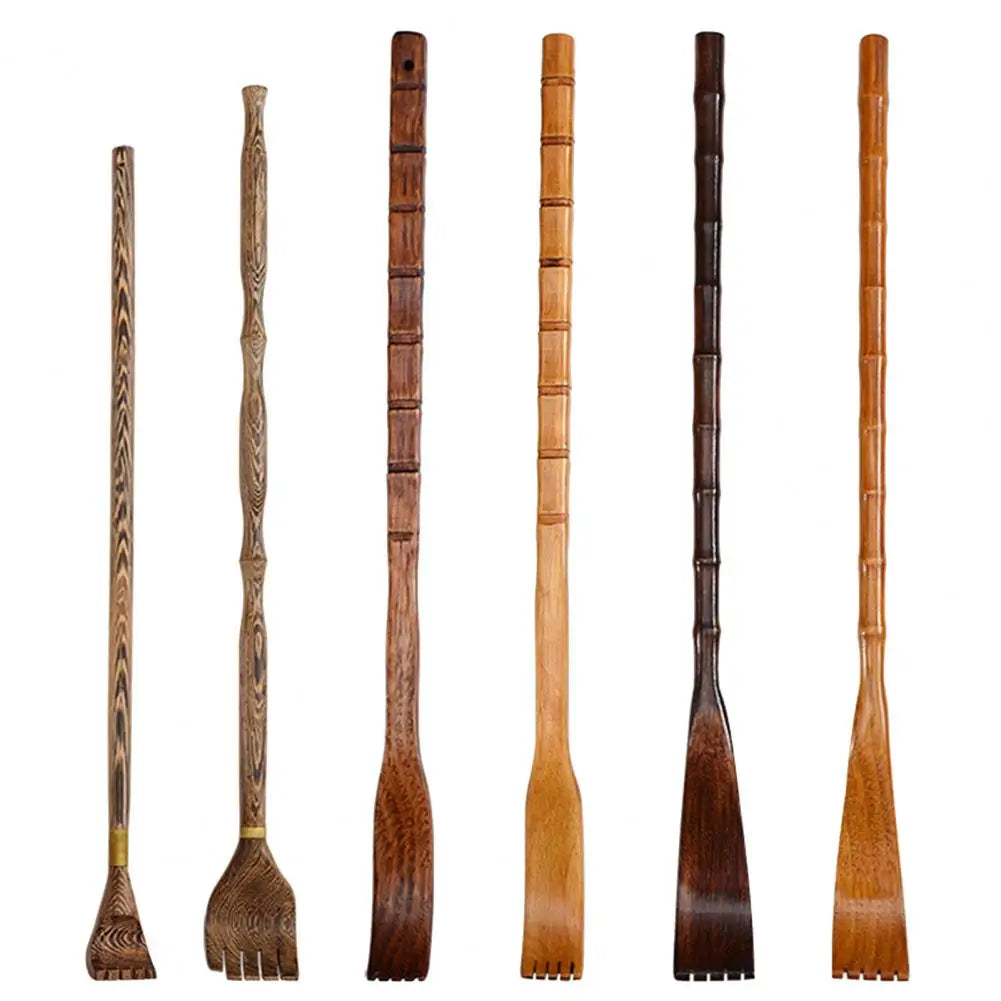 Backscratcher Wood Made From Bamboo etc Comfortable Anti-itch Long Handle Handheld Body Stick Back Massager Household Products