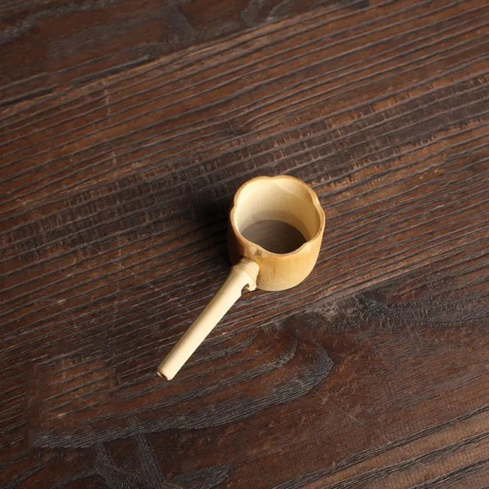 1Pc Japanese-style Natural Bamboo Rattan Tea Scoop Tea Shovel Tea Leaves Chooser Holder Spoon for Tea Honey Coffee High Quality