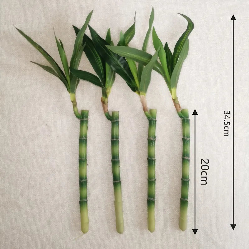 Artificial plants green lucky bamboo fake bonsai horticulture outdoor living room table aesthetic space wedding home decoration