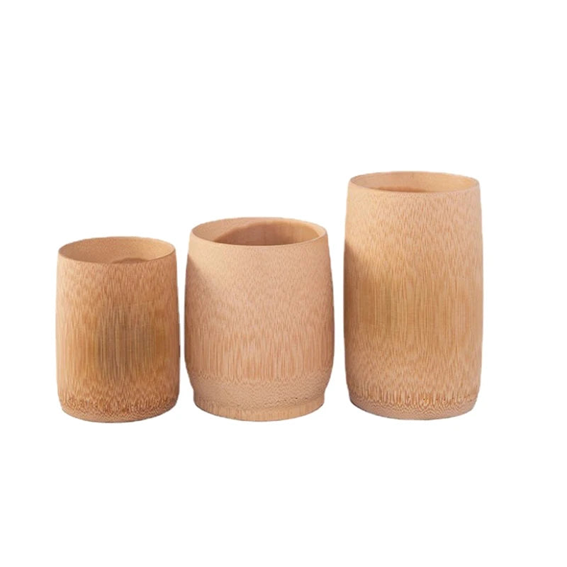 Bamboo Cup Home Japan Style Natural Carved Water Cups Tea Beer Coffee Juice Drinking Mug Handmade Wooden Cup