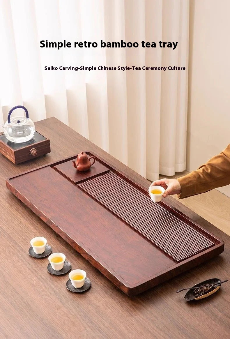 GIANXI 50cm Home And Kitchen Tea Tray Coffee And Tea Set Bamboo Tray For Chaban Tea Table Office Puer Tea Chinese Serving Tray