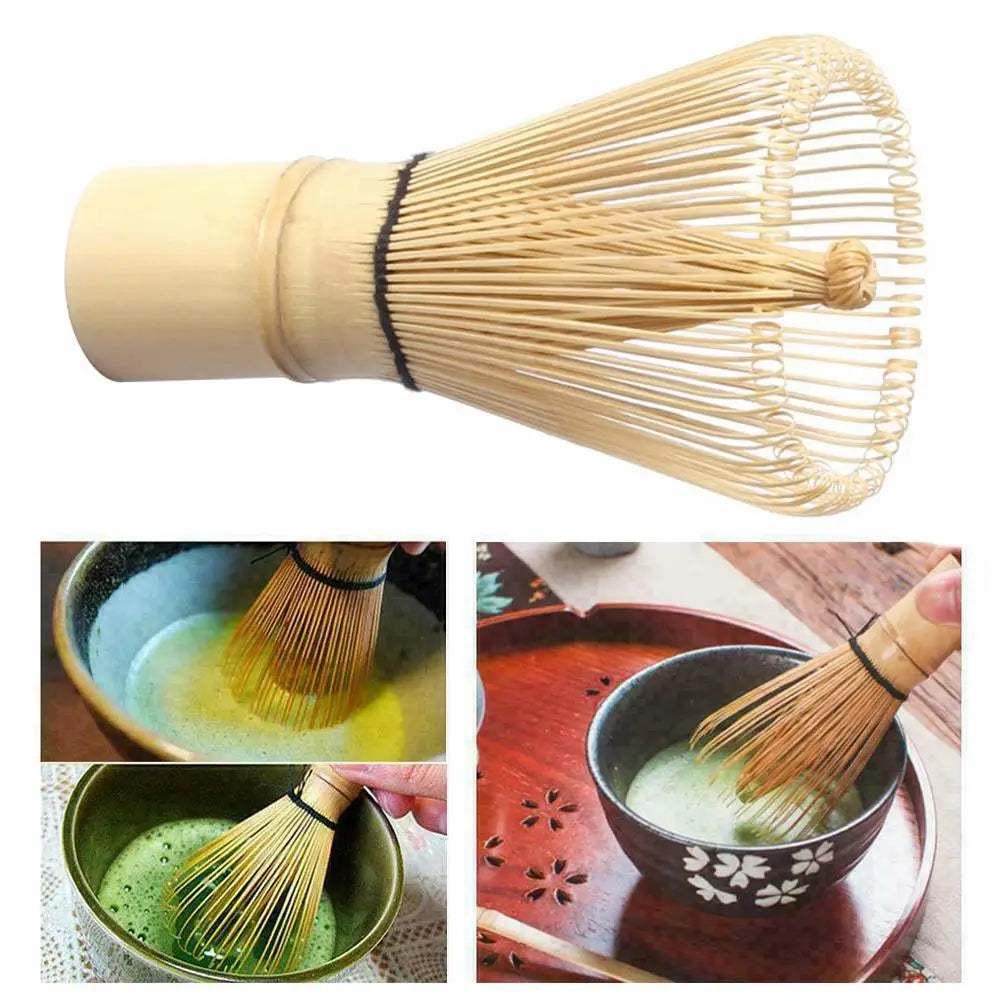 Kitchen Accessories 100 Matcha Green Tea Powder Whisk Teaware Japanese Ceremony Bamboo Chasen Tea Tool Tea Brush