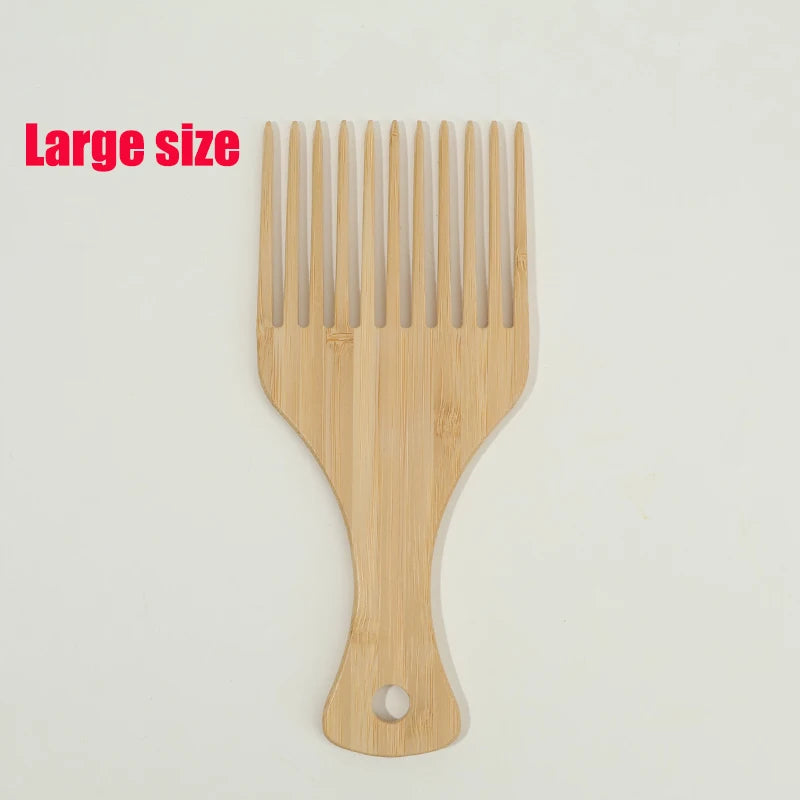 1pcs/7pcs Multiple Types Natural Bamboo & Wood Handmade Wooden Combs Collection, Wide & Fine Teeth