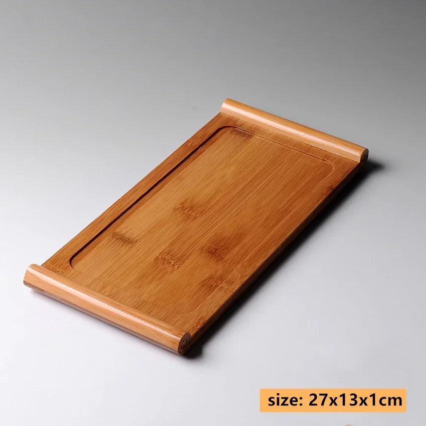 Exquisite Bamboo Tray Water Storage Tea Table Trays Decorative Chinese Tea Accessories Custom Tea Ceremony Tray Teapot Storage
