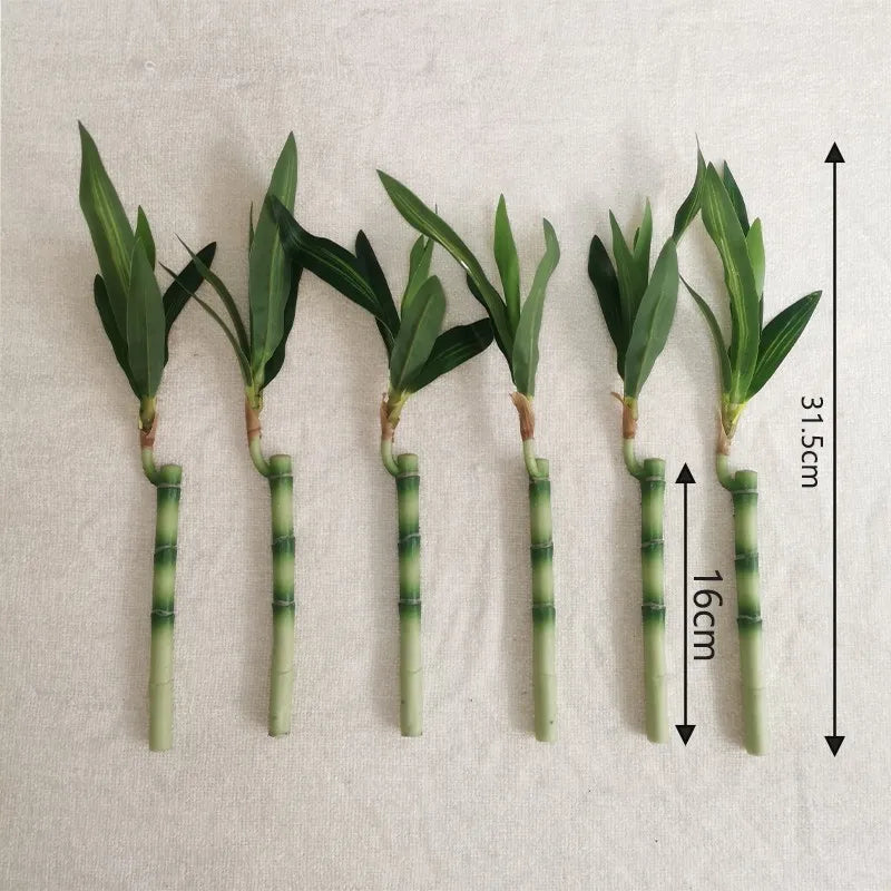 Artificial plants green lucky bamboo fake bonsai horticulture outdoor living room table aesthetic space wedding home decoration