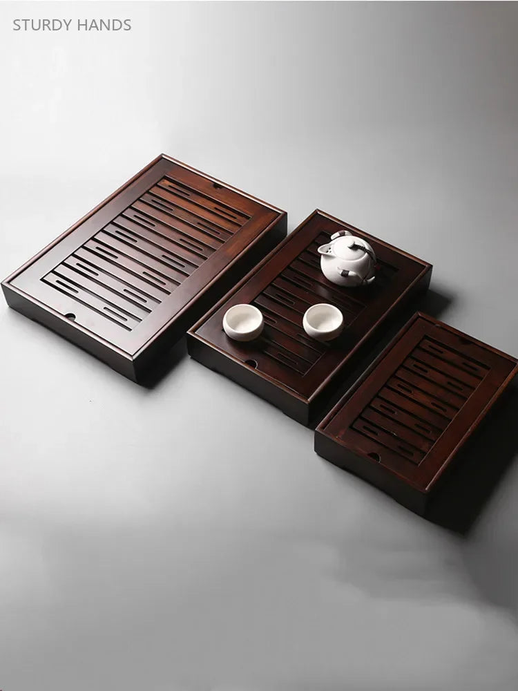Exquisite Bamboo Tray Water Storage Tea Table Trays Decorative Chinese Tea Accessories Custom Tea Ceremony Tray Teapot Storage