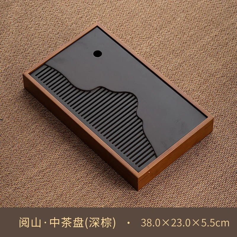 Exquisite Bamboo Tray Water Storage Tea Table Trays Decorative Chinese Tea Accessories Custom Tea Ceremony Tray Teapot Storage