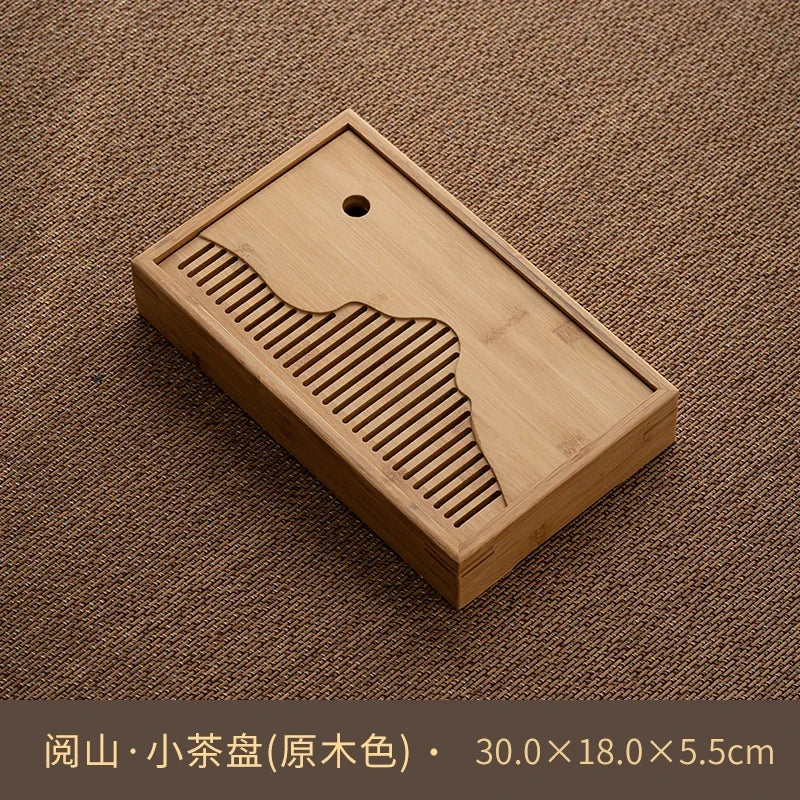 Exquisite Bamboo Tray Water Storage Tea Table Trays Decorative Chinese Tea Accessories Custom Tea Ceremony Tray Teapot Storage
