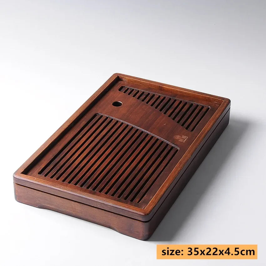 Exquisite Bamboo Tray Water Storage Tea Table Trays Decorative Chinese Tea Accessories Custom Tea Ceremony Tray Teapot Storage
