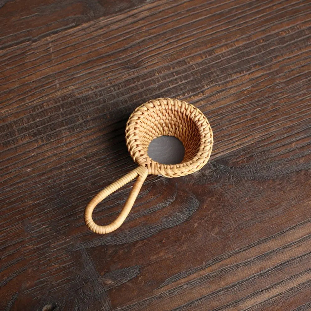 1Pc Japanese-style Natural Bamboo Rattan Tea Scoop Tea Shovel Tea Leaves Chooser Holder Spoon for Tea Honey Coffee High Quality