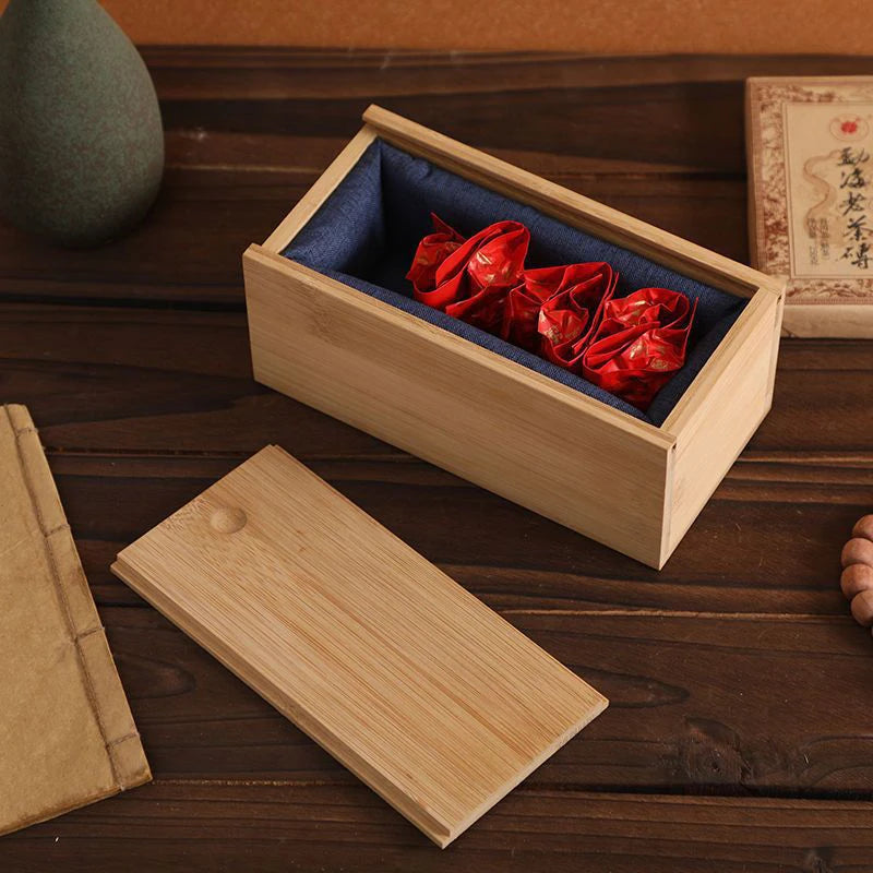 Bamboo Box Creative Desktop Organizer Wooden Storage Box Poker Case Box Cookies Storage Holder Gift Table Decorations