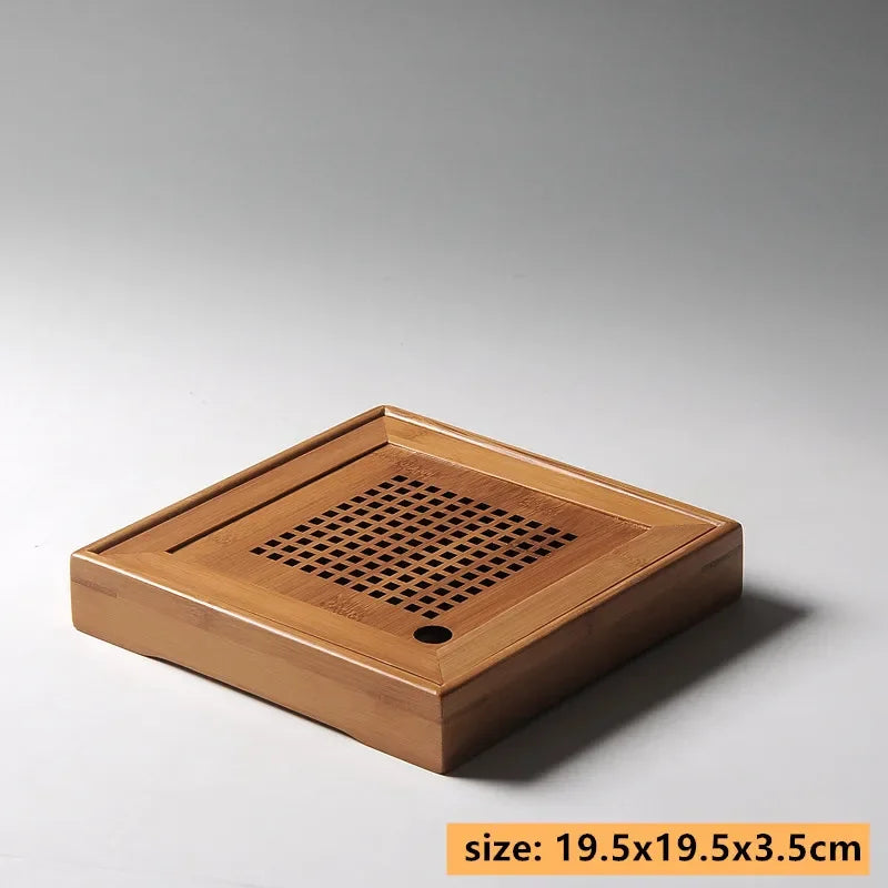 Exquisite Bamboo Tray Water Storage Tea Table Trays Decorative Chinese Tea Accessories Custom Tea Ceremony Tray Teapot Storage