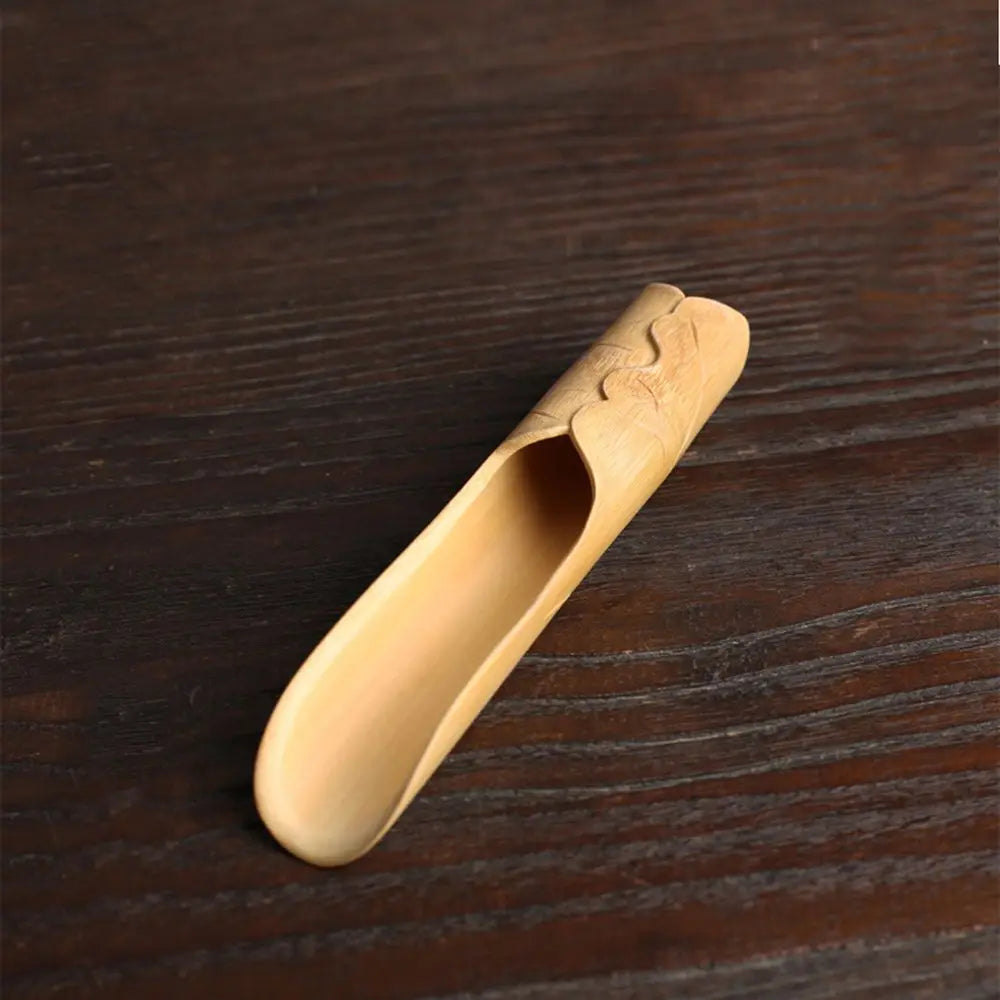1Pc Japanese-style Natural Bamboo Rattan Tea Scoop Tea Shovel Tea Leaves Chooser Holder Spoon for Tea Honey Coffee High Quality