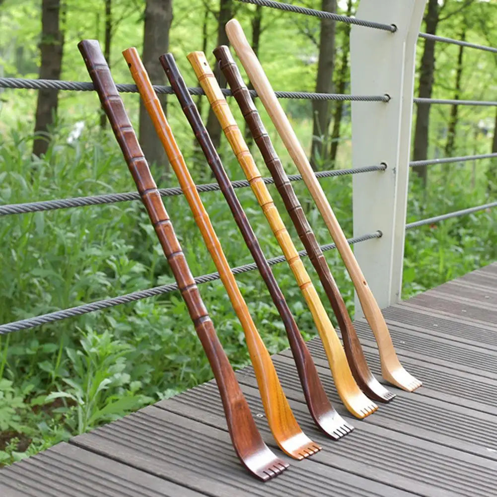 Backscratcher Wood Made From Bamboo etc Comfortable Anti-itch Long Handle Handheld Body Stick Back Massager Household Products
