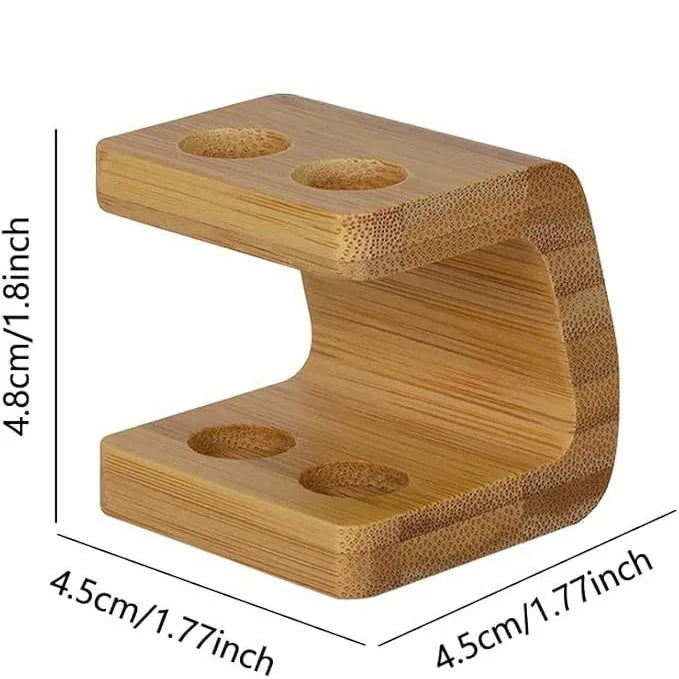 2/3/4 Slots Electric Toothbrush Head Holder Rack Mini Portable Durable Hotel Non Slip Freestanding Natural Bathroom Bamboo Stand