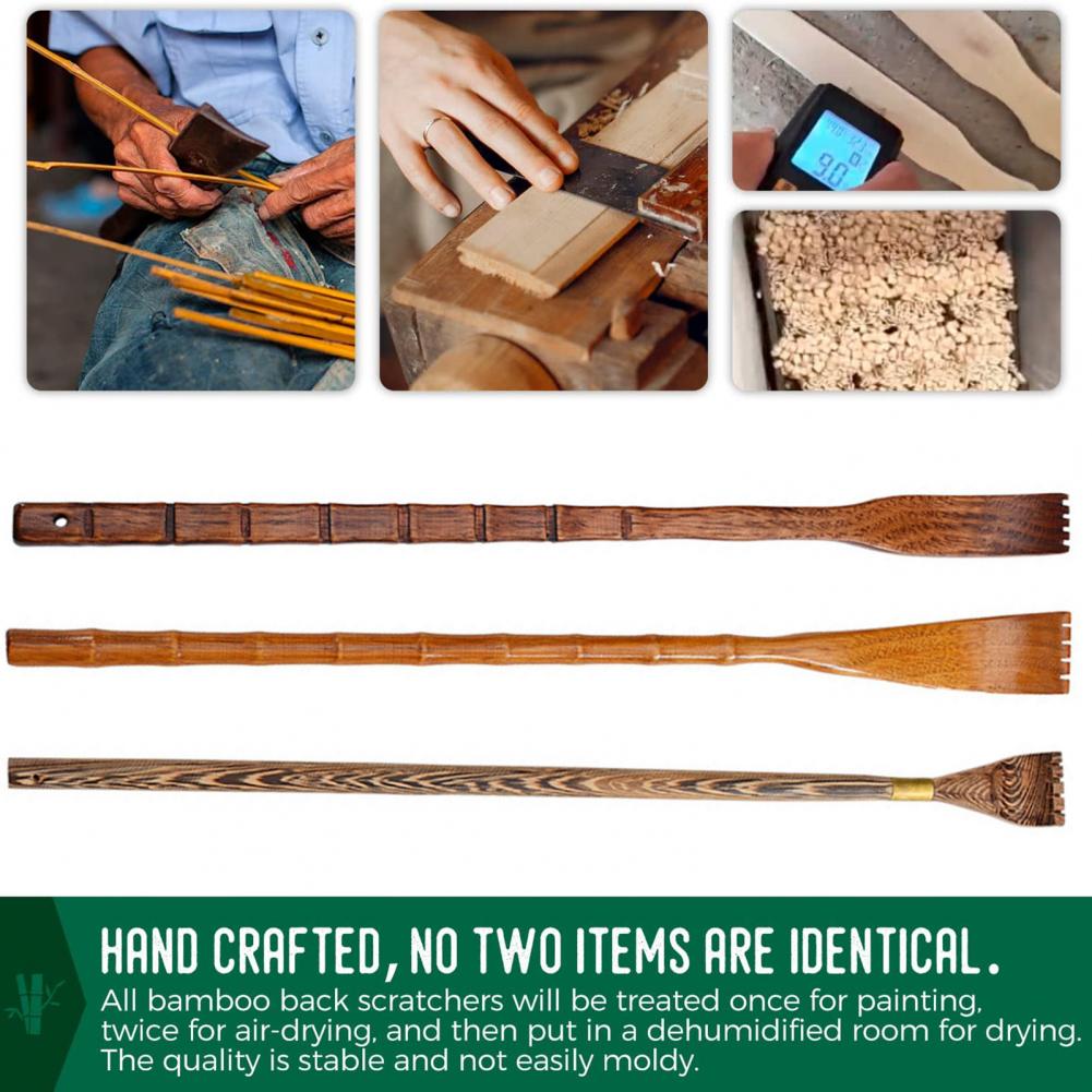 Backscratcher Wood Made From Bamboo etc Comfortable Anti-itch Long Handle Handheld Body Stick Back Massager Household Products