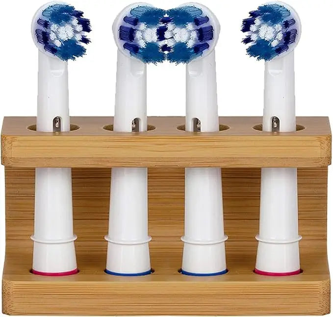 2/3/4 Slots Electric Toothbrush Head Holder Rack Mini Portable Durable Hotel Non Slip Freestanding Natural Bathroom Bamboo Stand