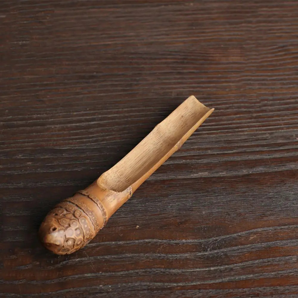 1Pc Japanese-style Natural Bamboo Rattan Tea Scoop Tea Shovel Tea Leaves Chooser Holder Spoon for Tea Honey Coffee High Quality