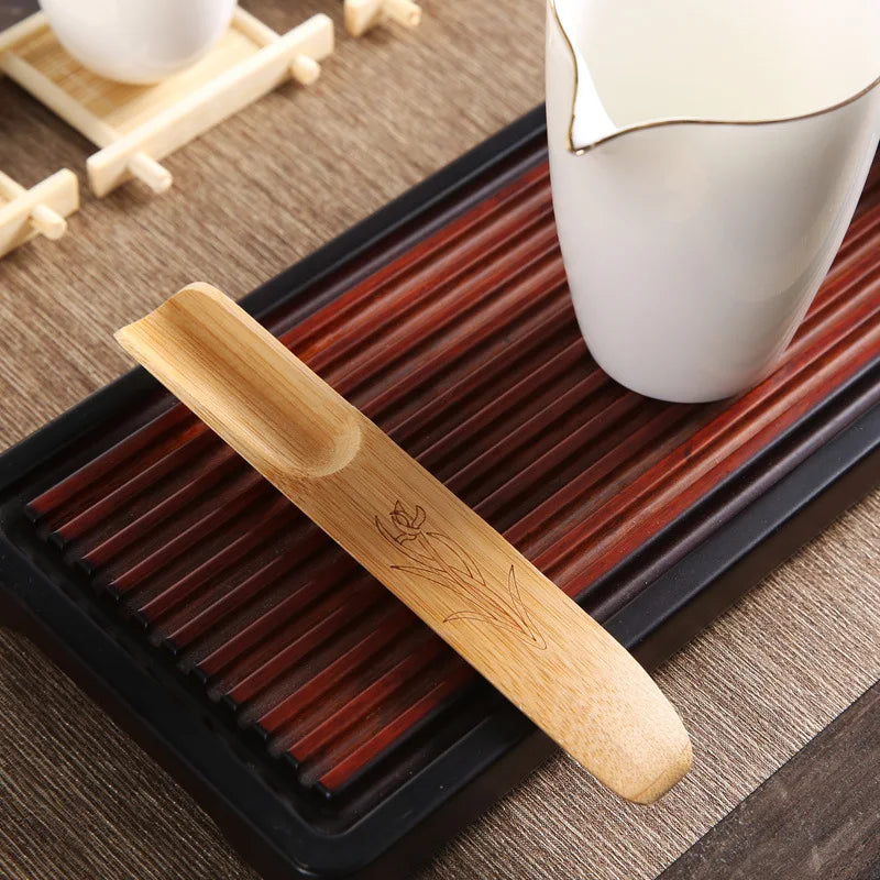 1Pc Natural Bamboo Wooden Fish Shape Tea Spoon Chinese Kong Fu Tea Coffee Shovel Tea Ceremony Teaware Accessories Handmade